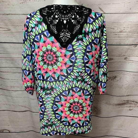 NWOT Xhilaration Tribal/Aztec Lace Cover-Up - Picture 3 of 6
